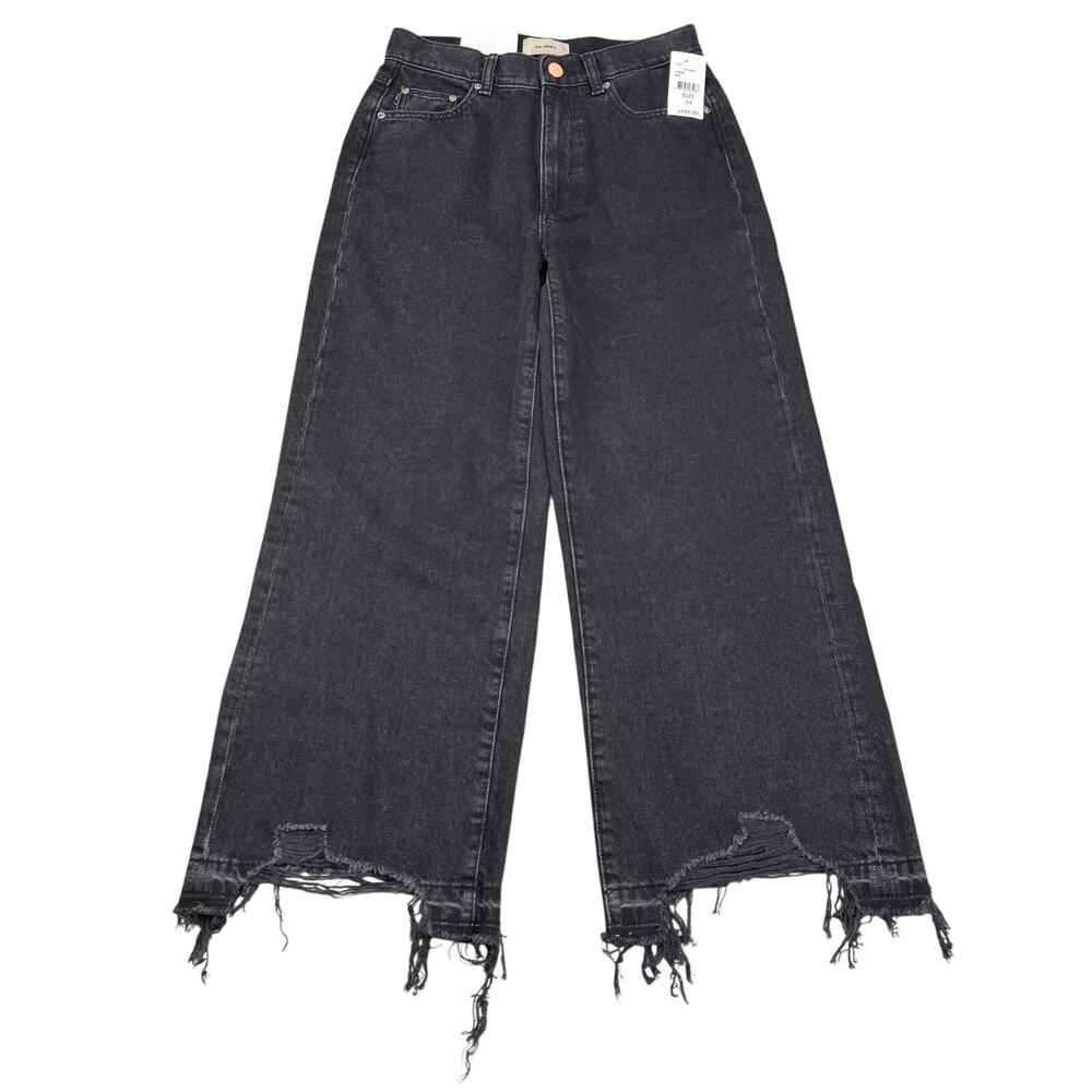 NWT DL1961 Hepburn Wideleg 27" Distressed Jean Size 24 Lark - Picture 4 of 11